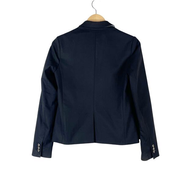 Gap The Academy Blazer Women's Size 4 Black Stretch Schoolboy Preppy Academia - Picture 2 of 7